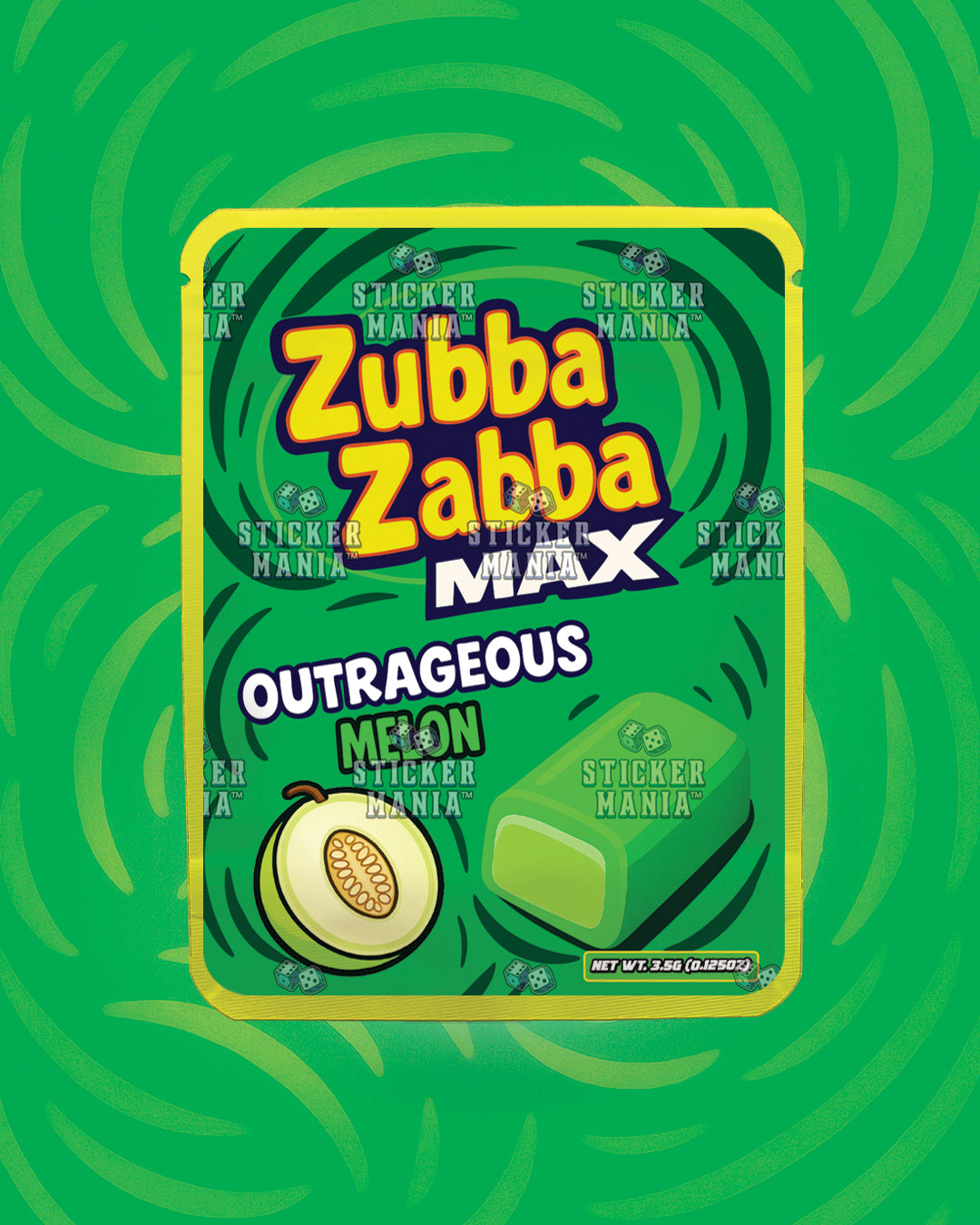 Zubba Zabba Max Outrageous Melon | Pre-Made Sticker Bag | 3.5g