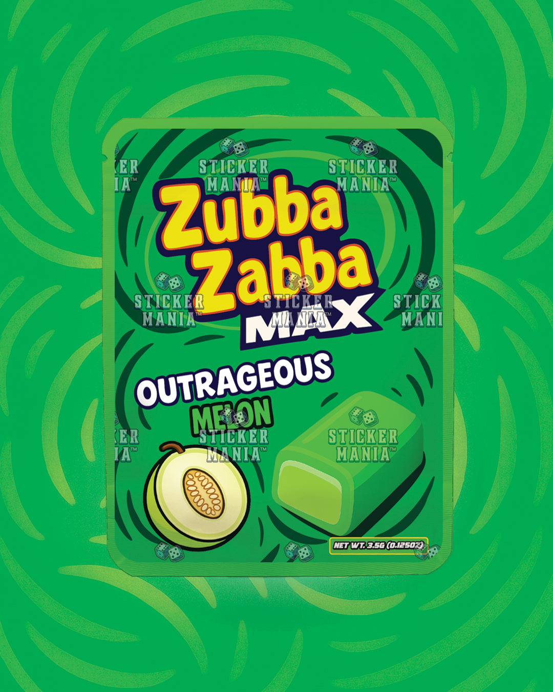 Zubba Zabba Max Outrageous Melon | Pre-Made Sticker Bag | 3.5g