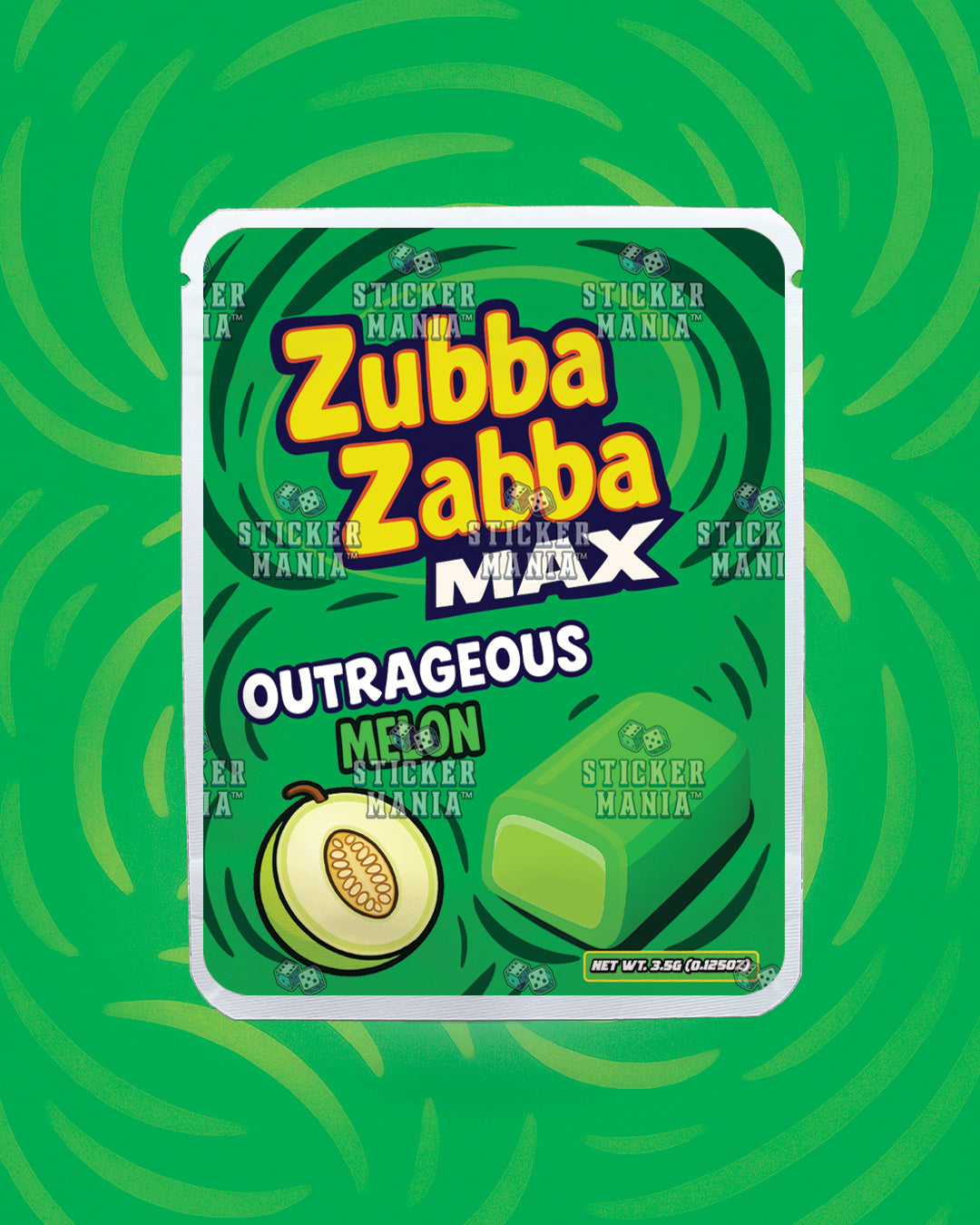 Zubba Zabba Max Outrageous Melon | Pre-Made Sticker Bag | 3.5g