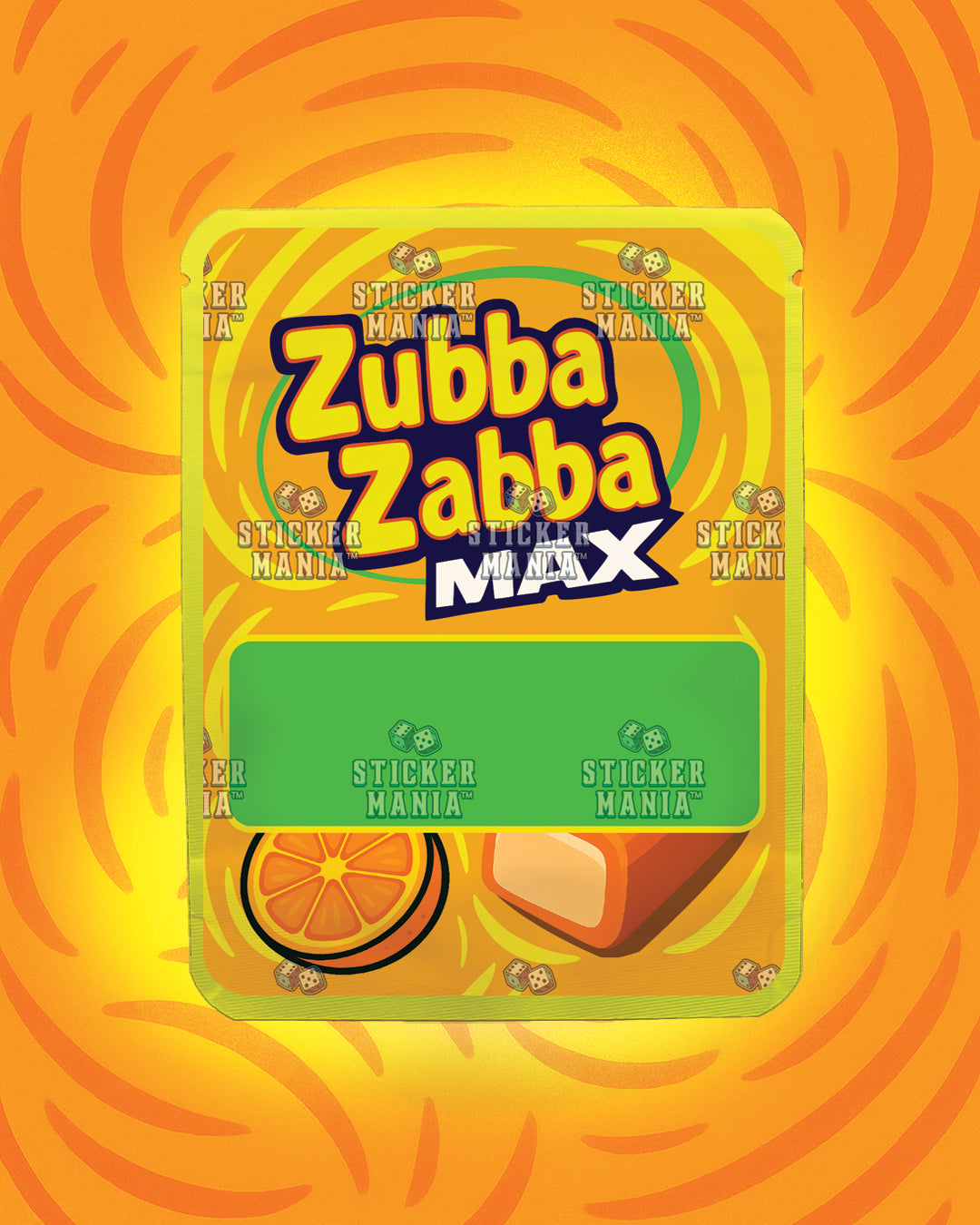 Zubba Zabba Max Outrageous Orange | Pre-Made Sticker Bag | 3.5g