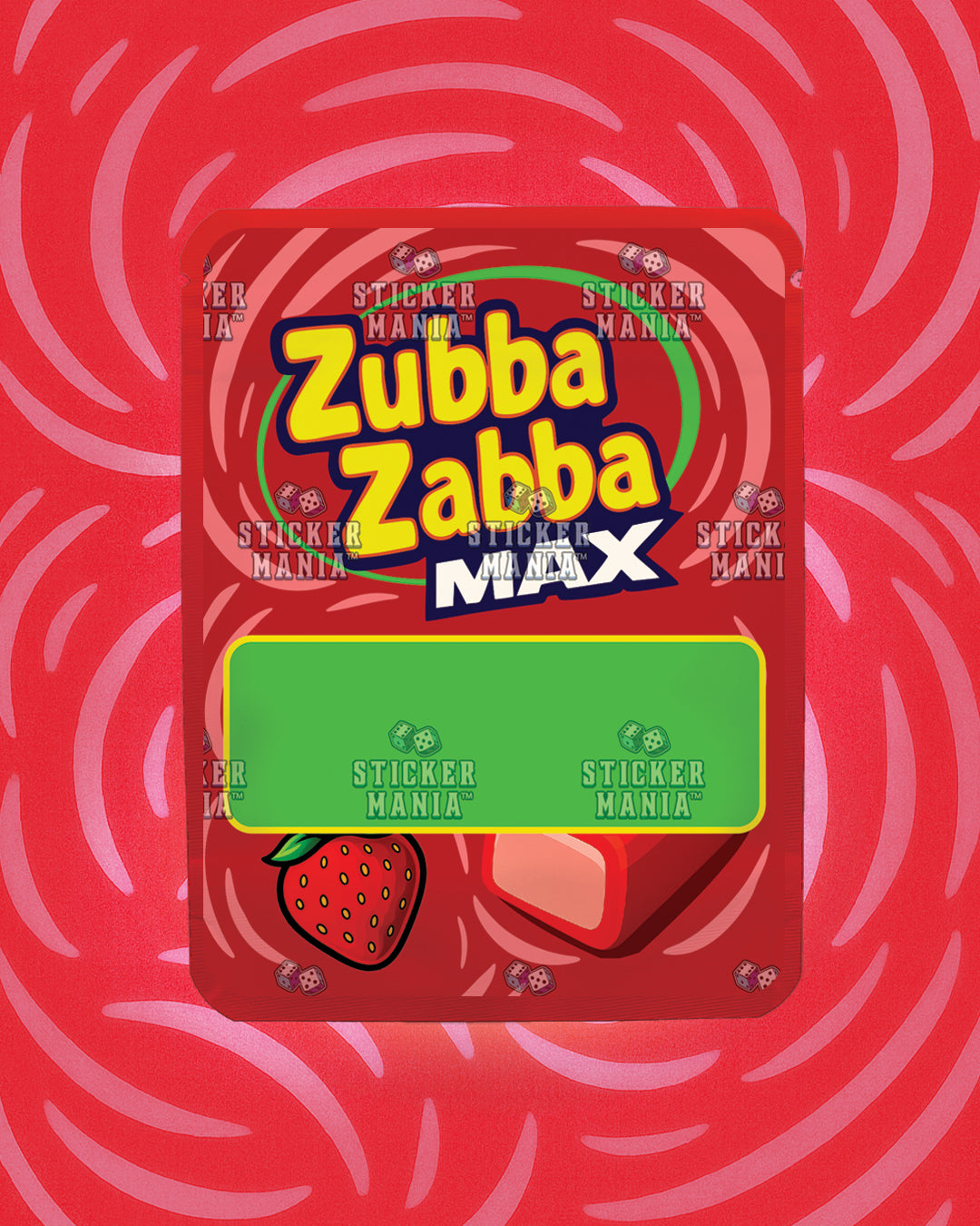 Zubba Zabba Max Outrageous Strawberry | Pre-Made Sticker Bag | 3.5g