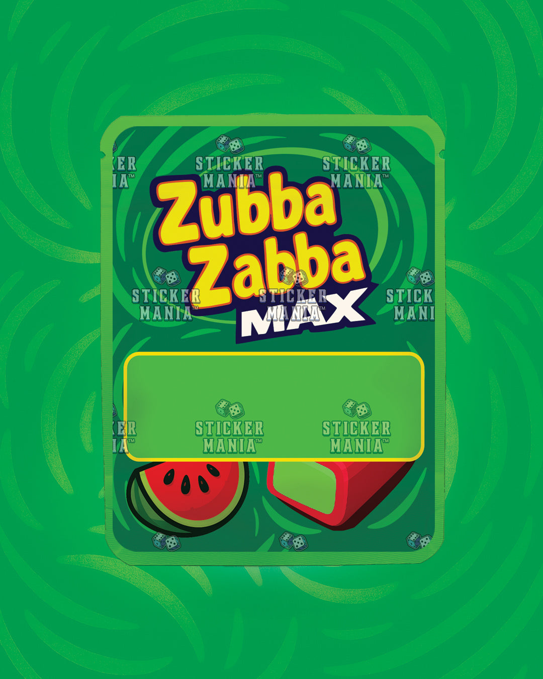 Zubba Zabba Max Outrageous Watermelon | Pre-Made Sticker Bag | 3.5g