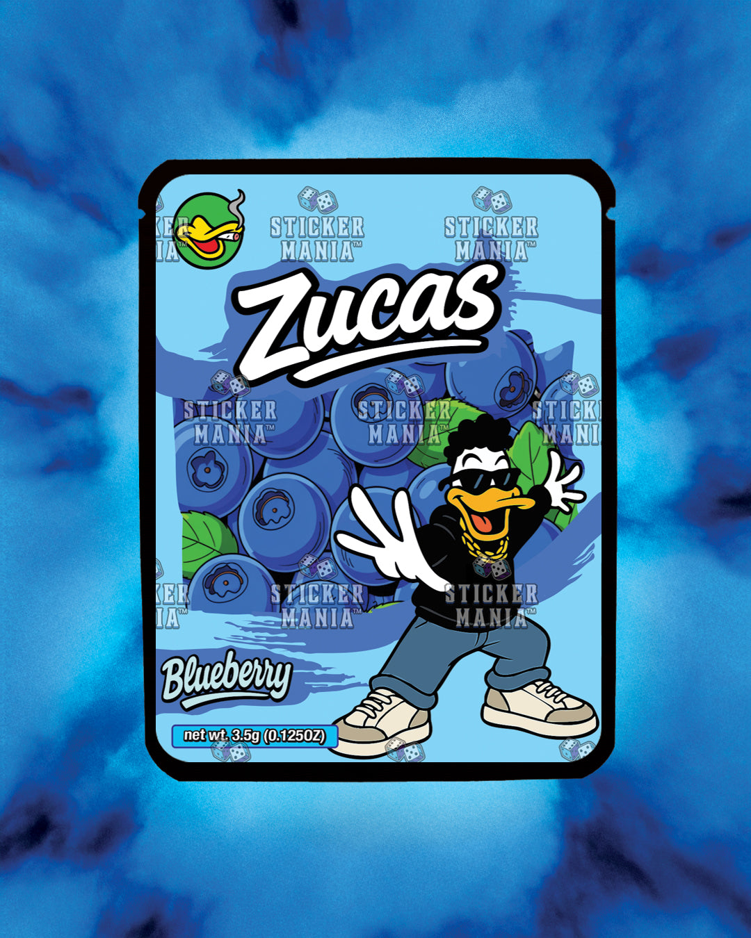 Zucas Blueberry | Pre-Made Sticker Bag | 3.5g