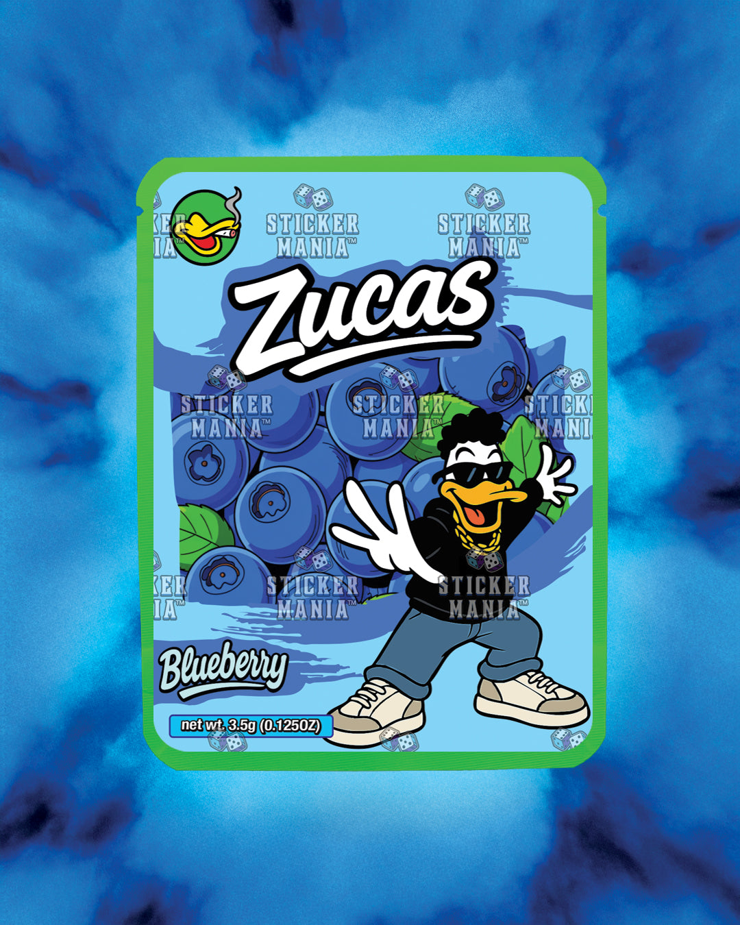 Zucas Blueberry | Pre-Made Sticker Bag | 3.5g