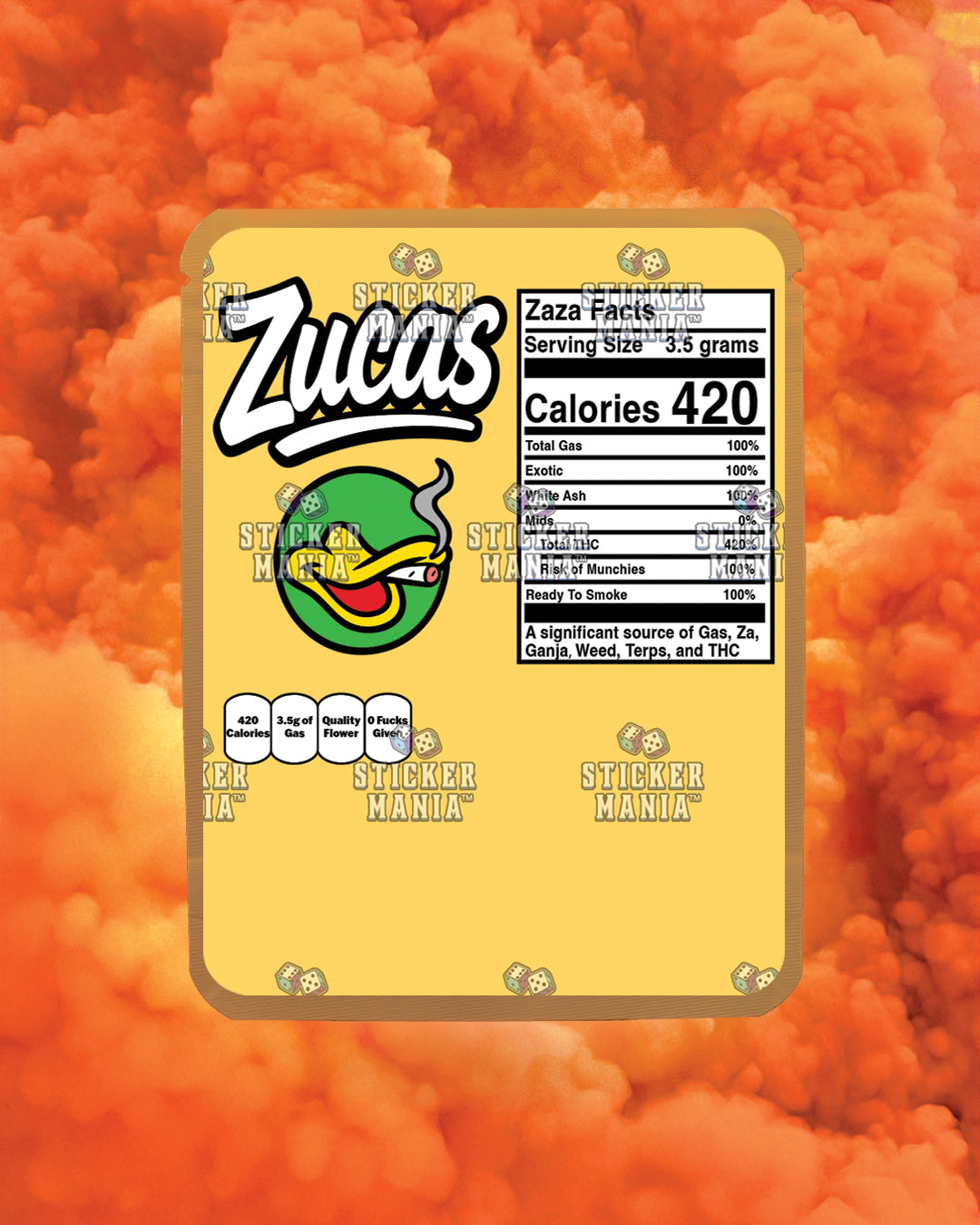 Zucas Churro | Pre-Made Sticker Bag | 3.5g