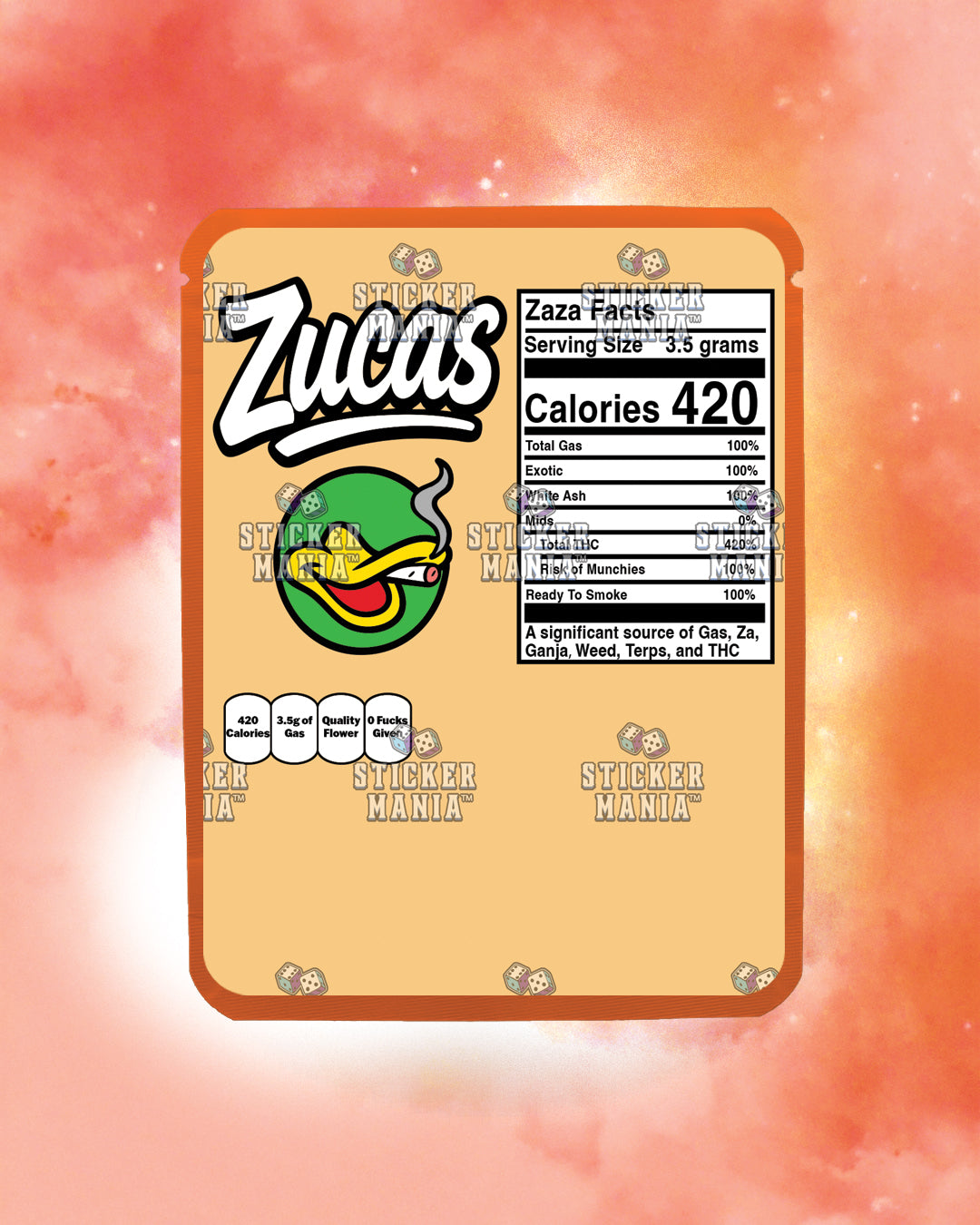 Zucas Horchata | Pre-Made Sticker Bag | 3.5g