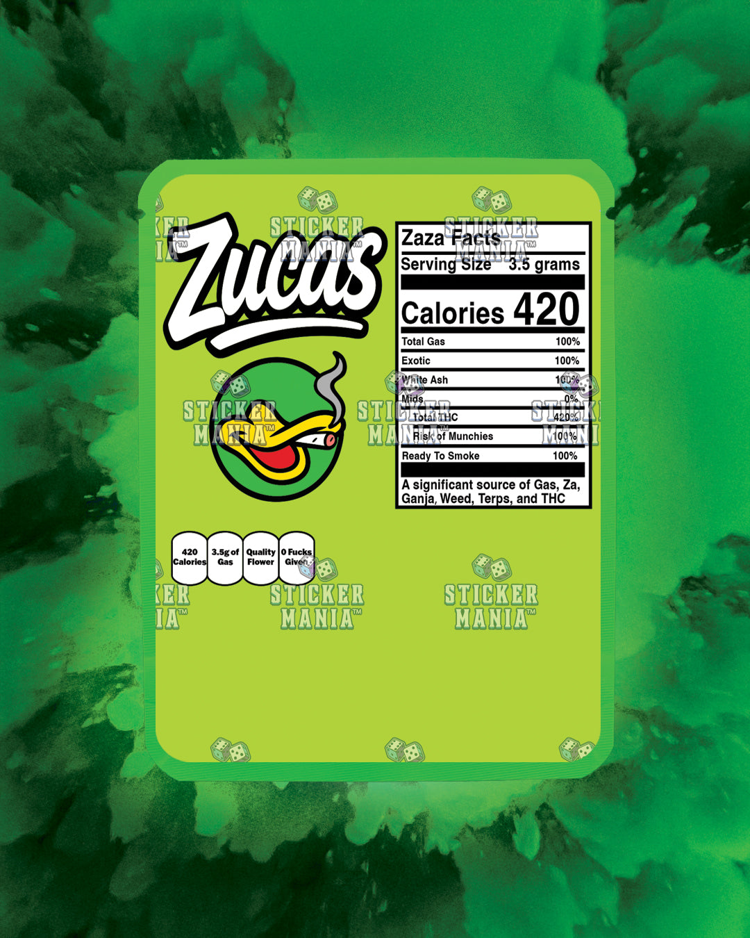 Zucas Limon | Pre-Made Sticker Bag | 3.5g