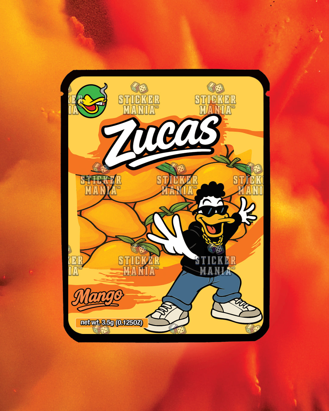 Zucas Mango | Pre-Made Sticker Bag | 3.5g