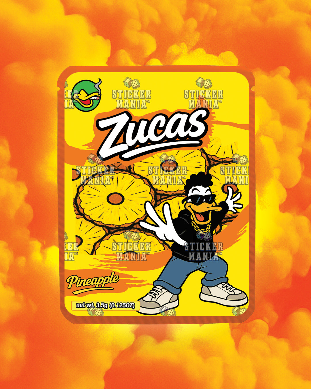 Zucas Pineapple | Pre-Made Sticker Bag | 3.5g