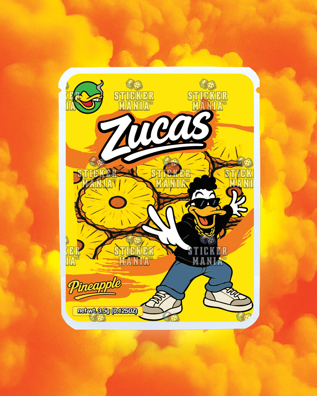 Zucas Pineapple | Pre-Made Sticker Bag | 3.5g