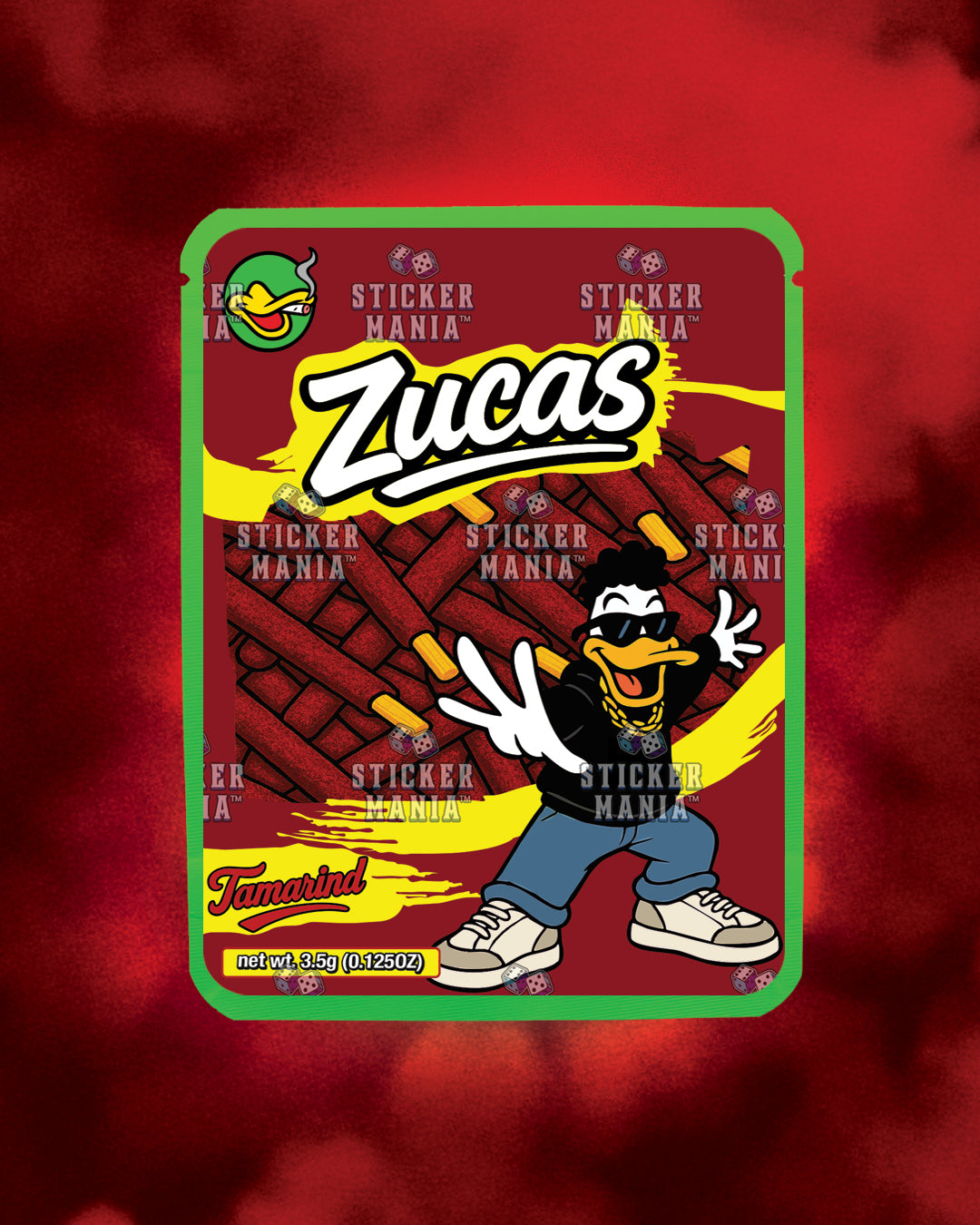 Zucas Tamarind | Pre-Made Sticker Bag | 3.5g