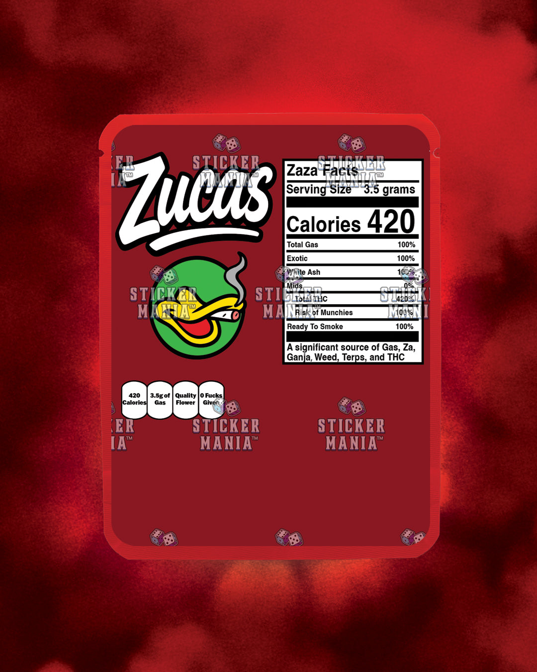 Zucas Tamarind | Pre-Made Sticker Bag | 3.5g