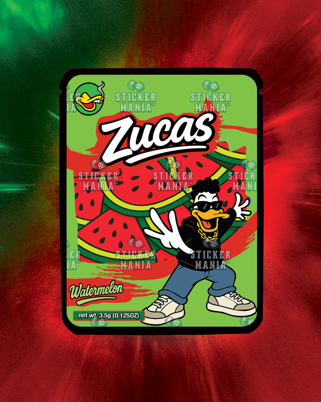 Zucas Watermelon | Pre-Made Sticker Bag | 3.5g