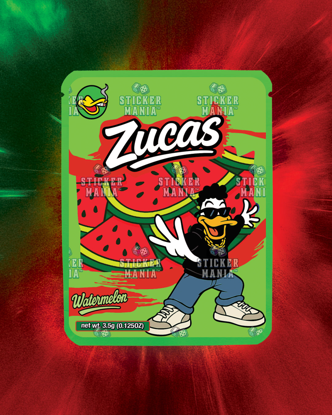 Zucas Watermelon | Pre-Made Sticker Bag | 3.5g