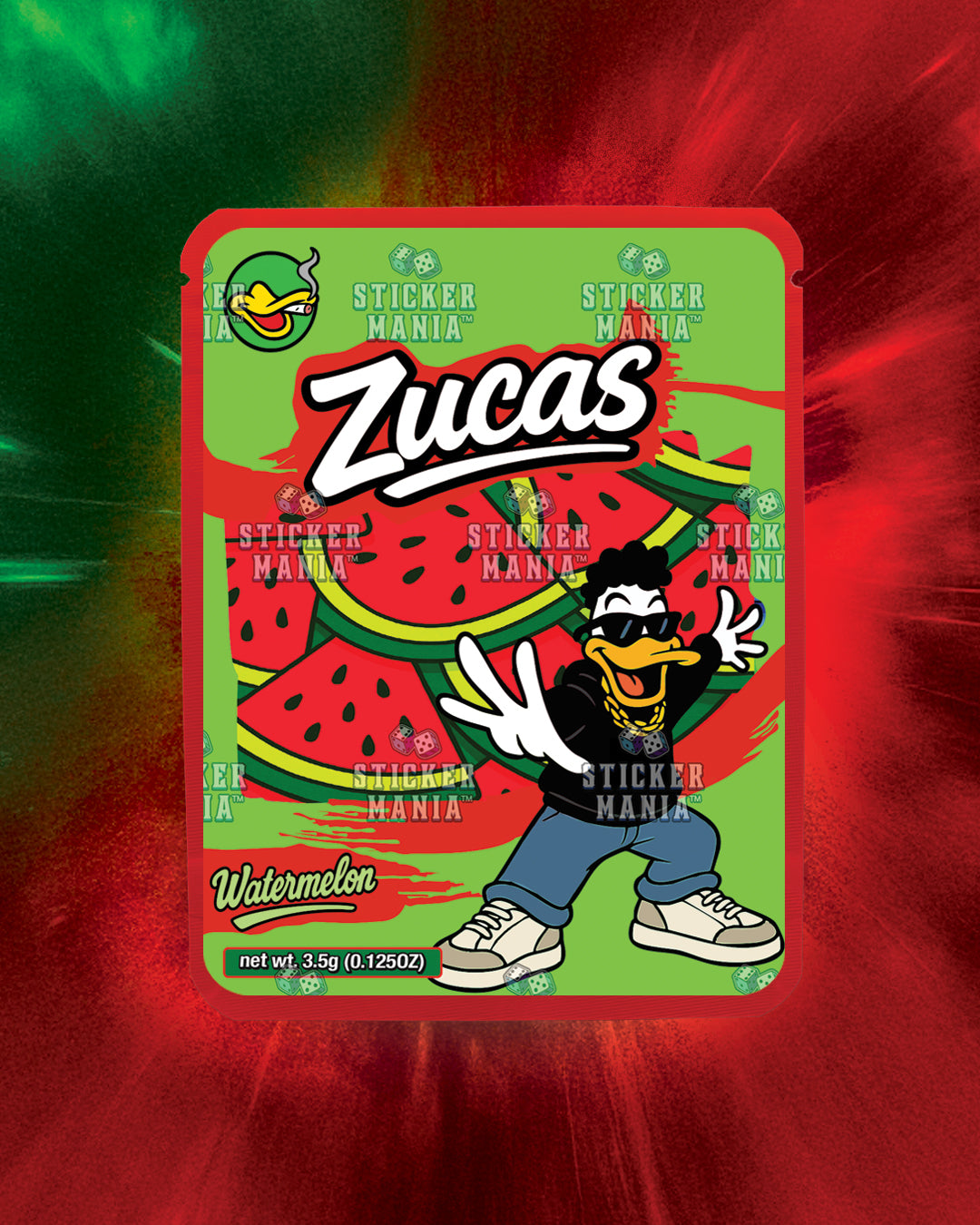 Zucas Watermelon | Pre-Made Sticker Bag | 3.5g