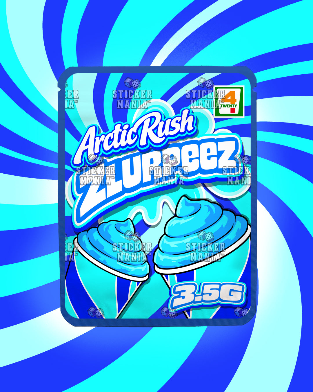 Zlurpeez Arctic Rush | Pre-Made Sticker Bag | 3.5g