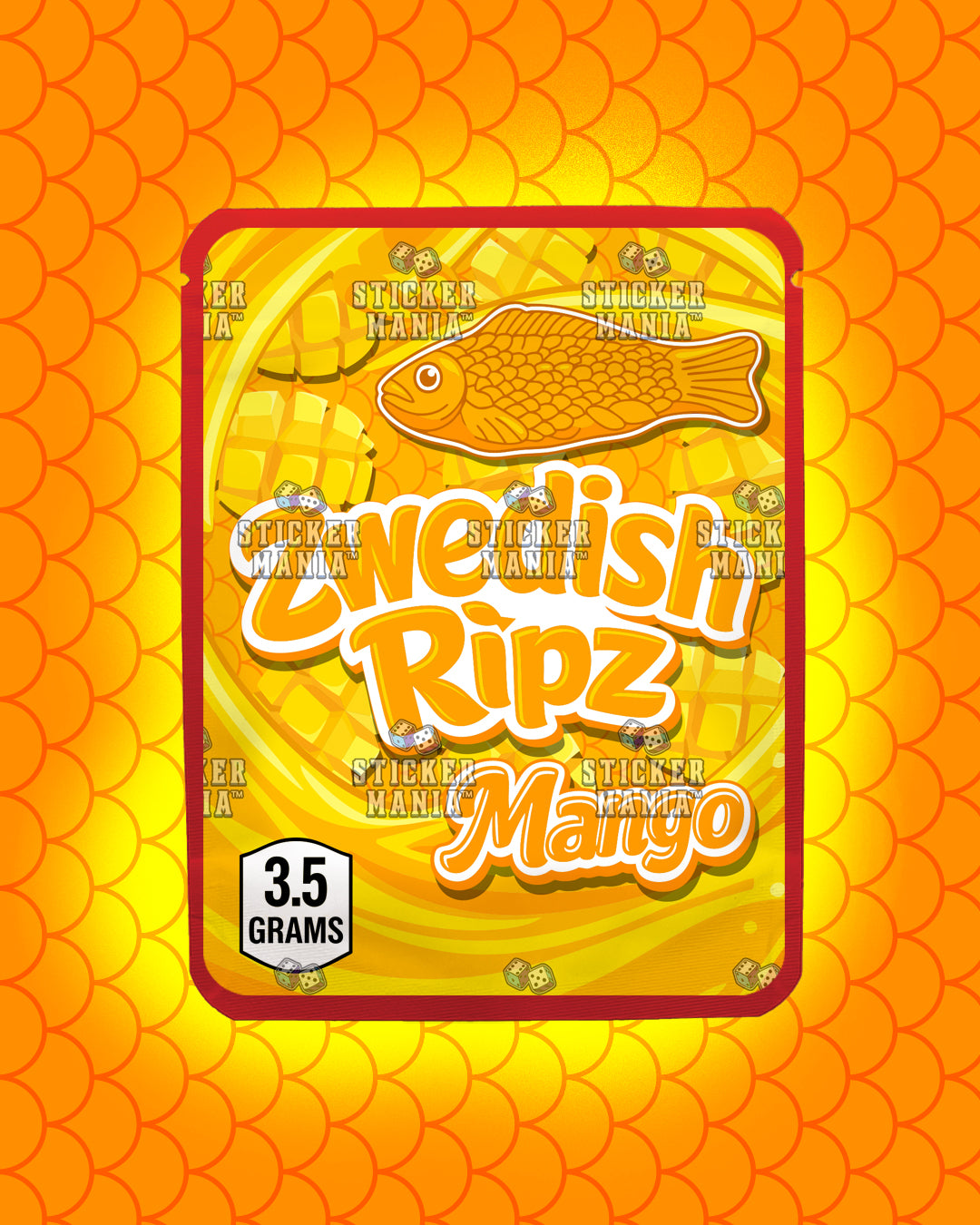 Zwedish Ripz Mango | Pre-Made Sticker Bag | 3.5g