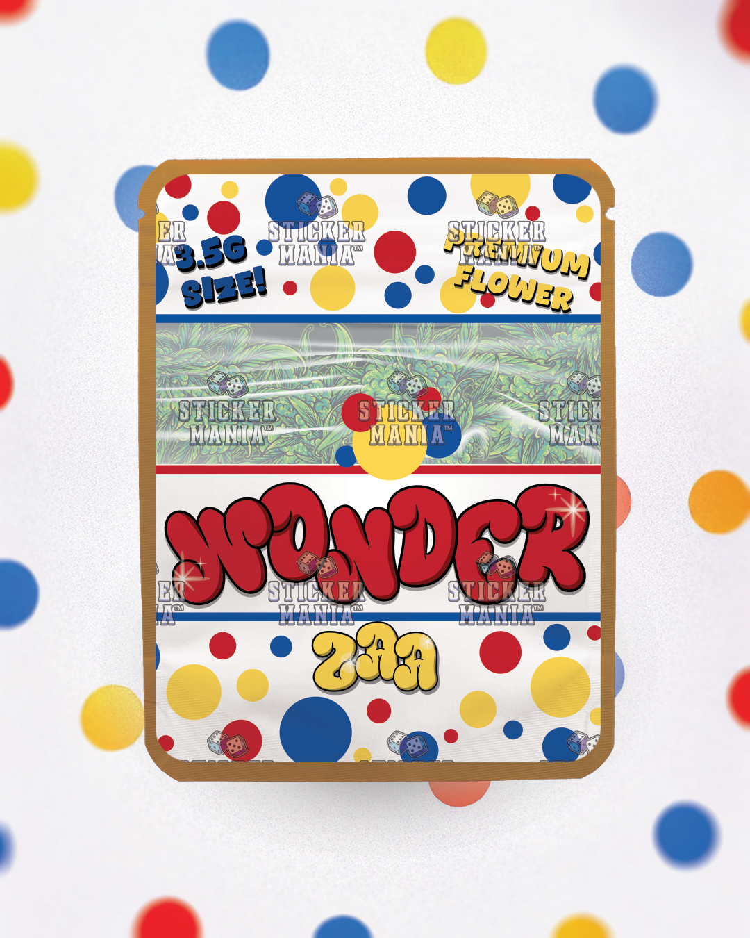 Wonder Za | Pre-Made Sticker Bag | 3.5g