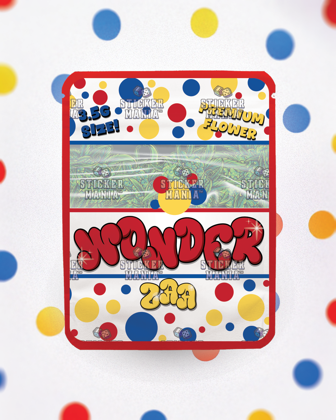 Wonder Za | Pre-Made Sticker Bag | 3.5g