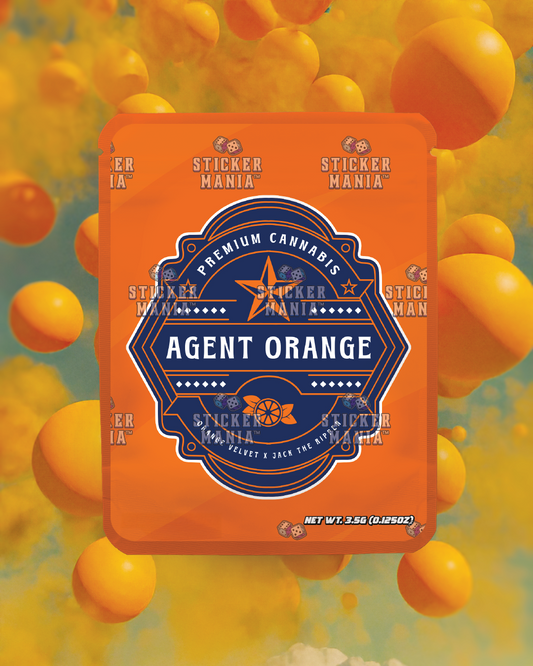 Agent Orange | Pre-Made Sticker Bag | 3.5g