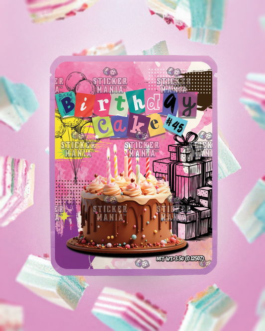 Birthday Cake | Pre-Made Sticker Bag | 3.5g