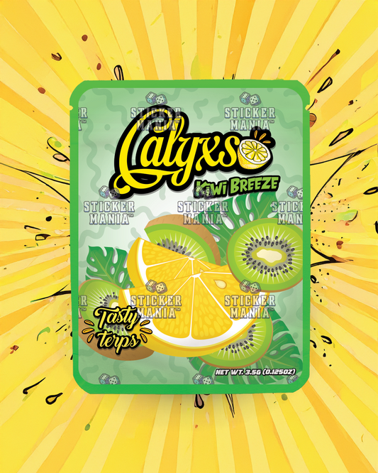 Calyxso • Kiwi Breeze  | Pre-Made Sticker Bag | 3.5g
