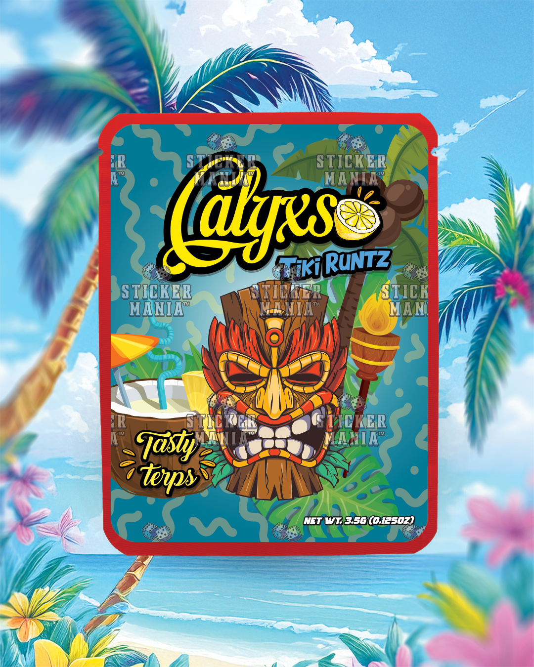 Calyxso • Tiki Runtz  | Pre-Made Sticker Bag | 3.5g
