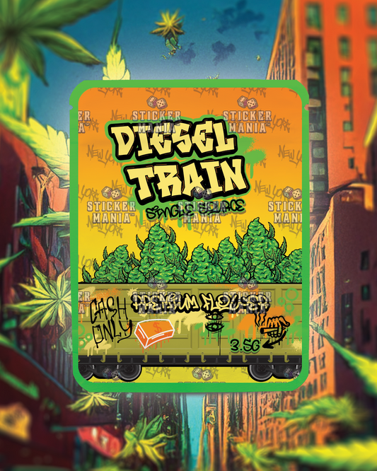 Diesel Train | Pre-Made Sticker Bag | 3.5g