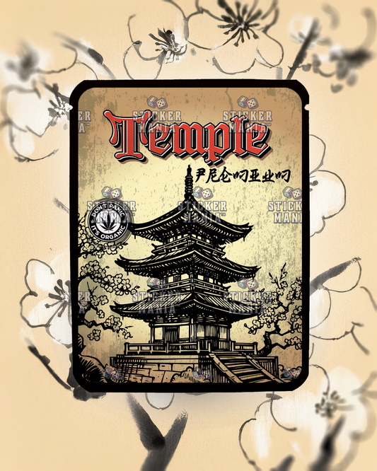 Temple | Pre-Made Sticker Bag | 3.5g