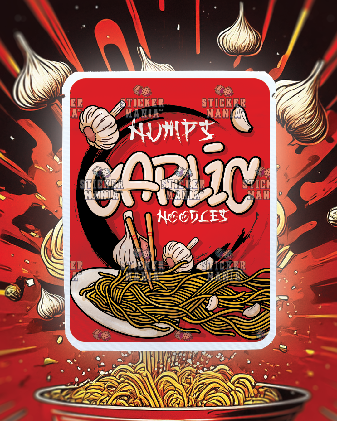 Garlic Noodles | Pre-Made Sticker Bag | 3.5g
