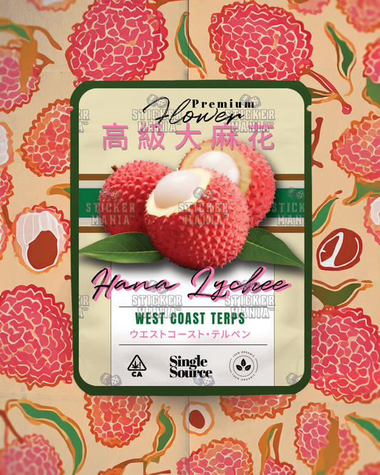 🌸 Hana Lychee | Pre-Made Sticker Bag | 3.5g