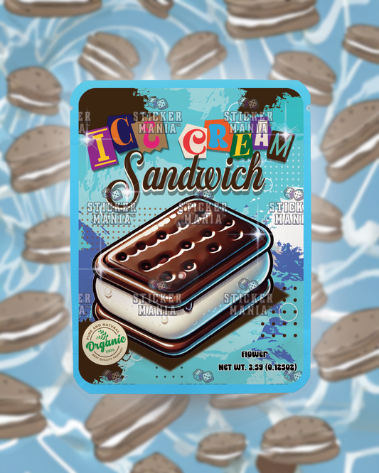 Ice Cream Sandwich | Pre-Made Sticker Bag | 3.5g