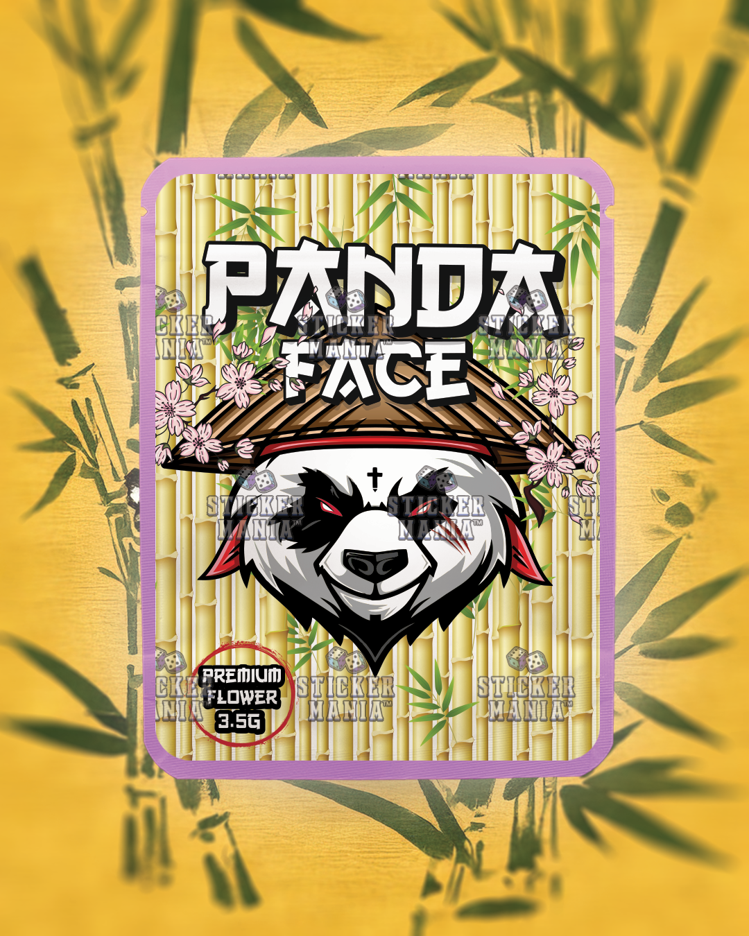 Panda Face | Pre-Made Sticker Bag | 3.5g