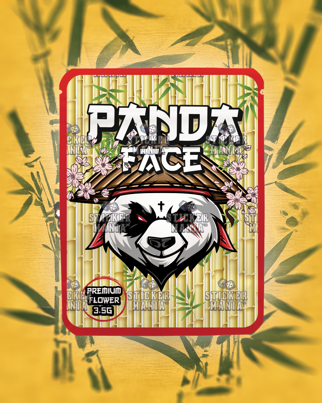 Panda Face | Pre-Made Sticker Bag | 3.5g