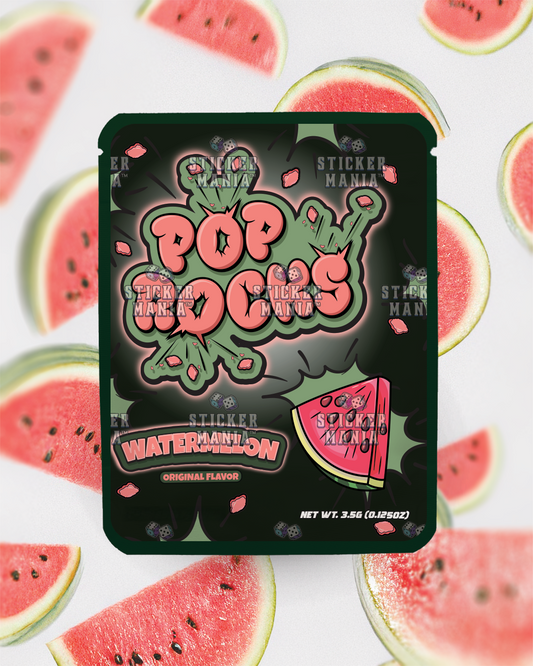 Watermelon Pop Rocks | Pre-Made Sticker Bag | 3.5g