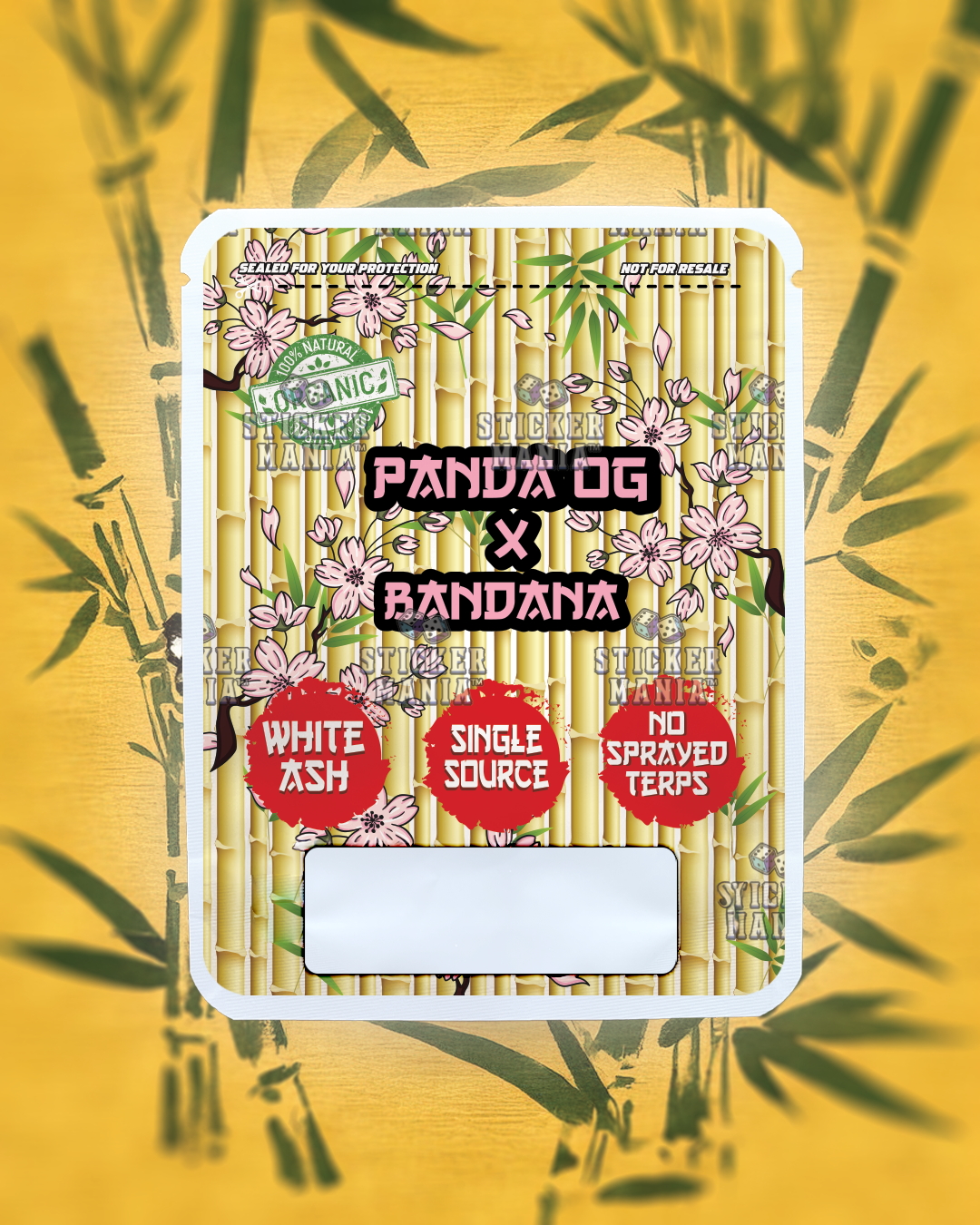 Panda Face | Pre-Made Sticker Bag | 3.5g