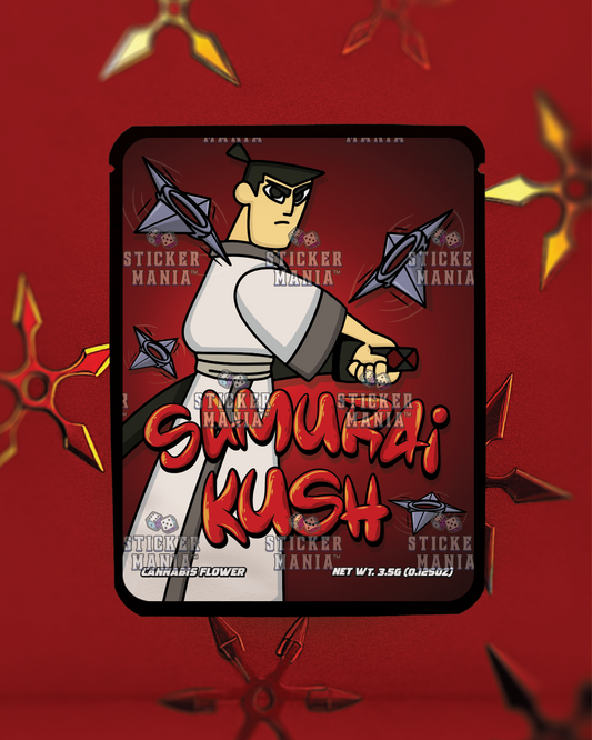 Samurai Kush | Pre-Made Sticker Bag | 3.5g