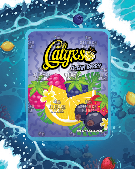 Calyxs Ocean Berry | Pre-Made Sticker Bag | 3.5g