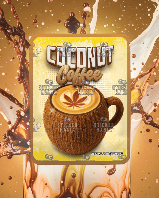 Coconut Coffee | Pre-Made Sticker Bag | 3.5g