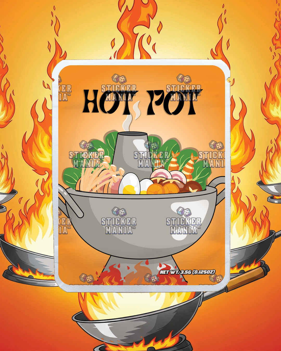 Hot Pot | Pre-Made Sticker Bag | 3.5g