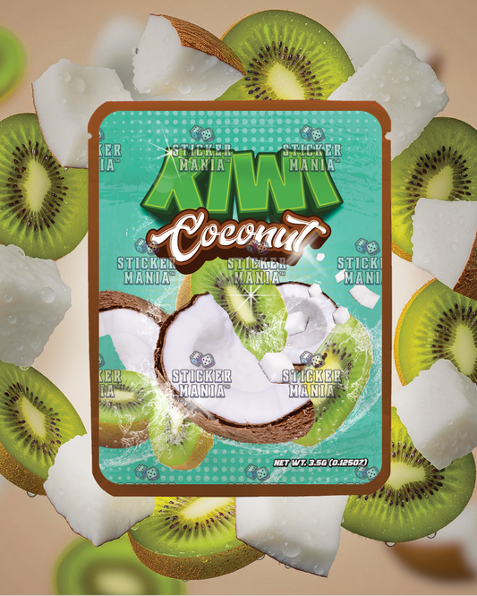 Kiwi Coconut | Pre-Made Sticker Bag | 3.5g