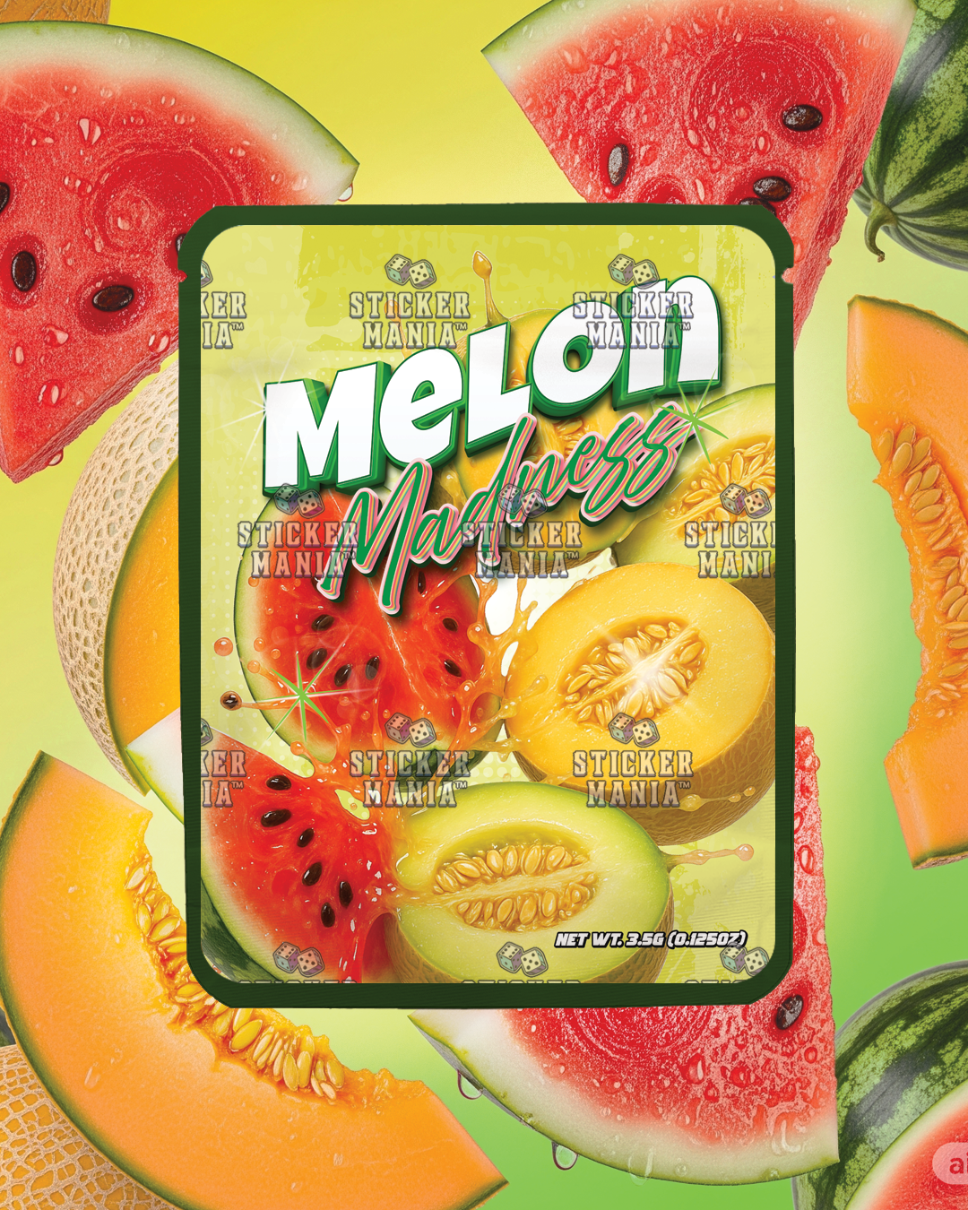 Melona Sticker Melon Madness | Pre-Made Sticker Bag | 3.5g – Sticker Mania