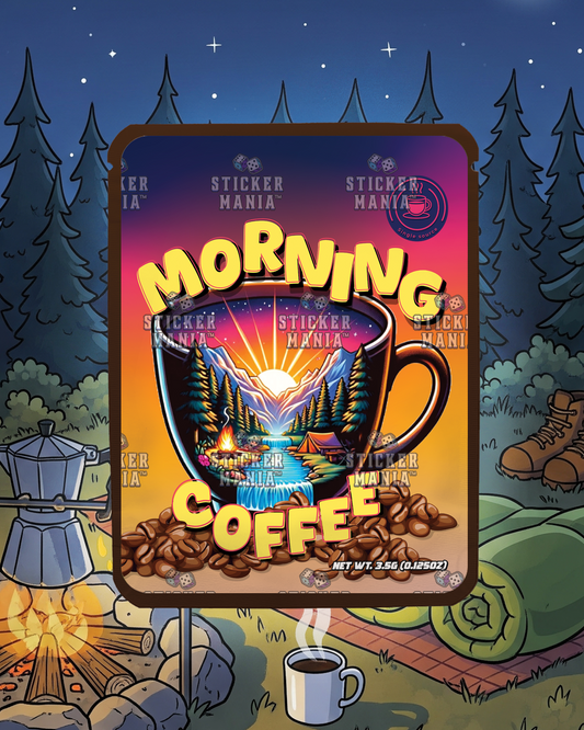 Morning Coffee | Pre-Made Sticker Bag | 3.5g