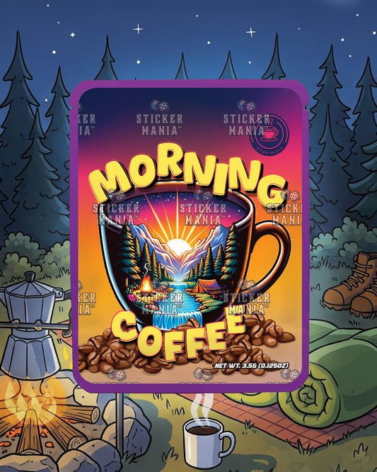 Morning Coffee | Pre-Made Sticker Bag | 3.5g