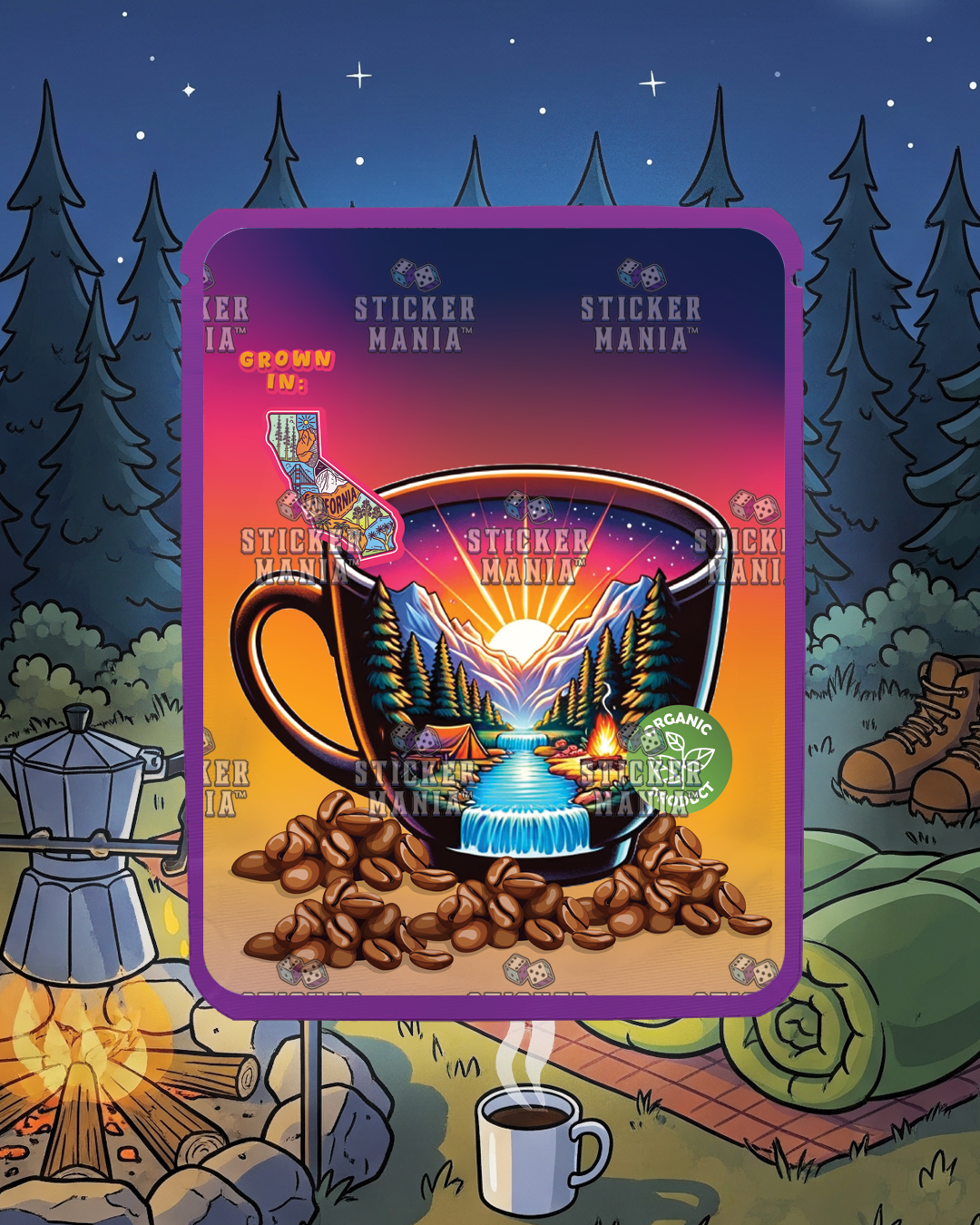 Morning Coffee | Pre-Made Sticker Bag | 3.5g