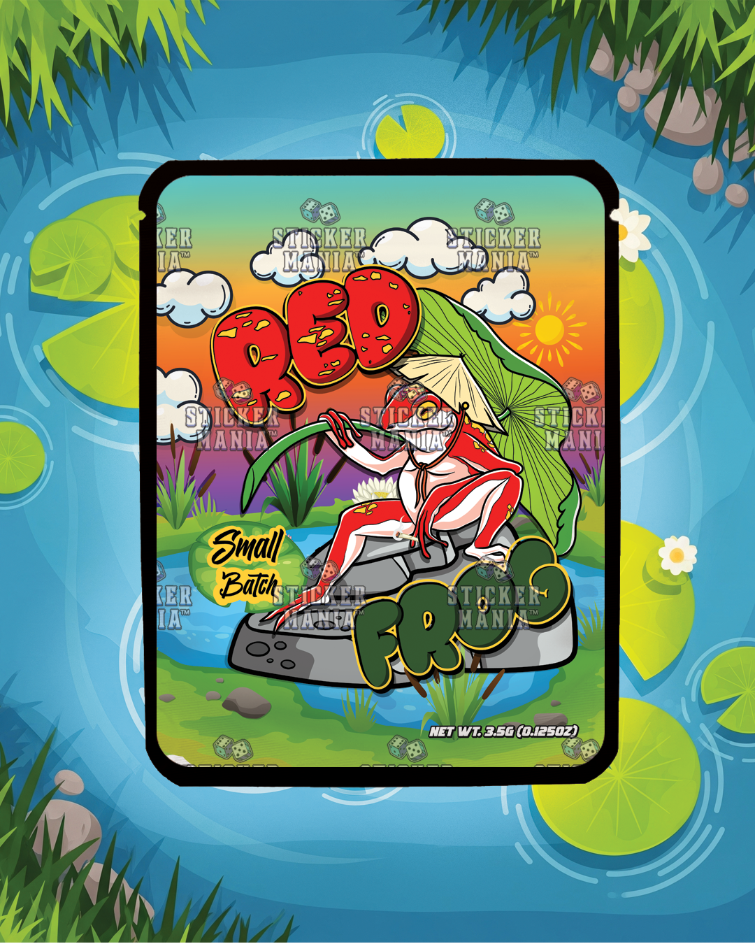Red Frog | Pre-Made Sticker Bag | 3.5g