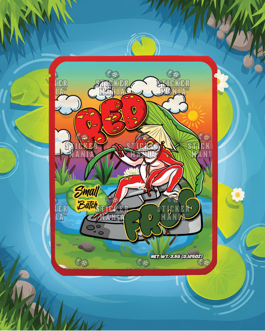 Red Frog | Pre-Made Sticker Bag | 3.5g