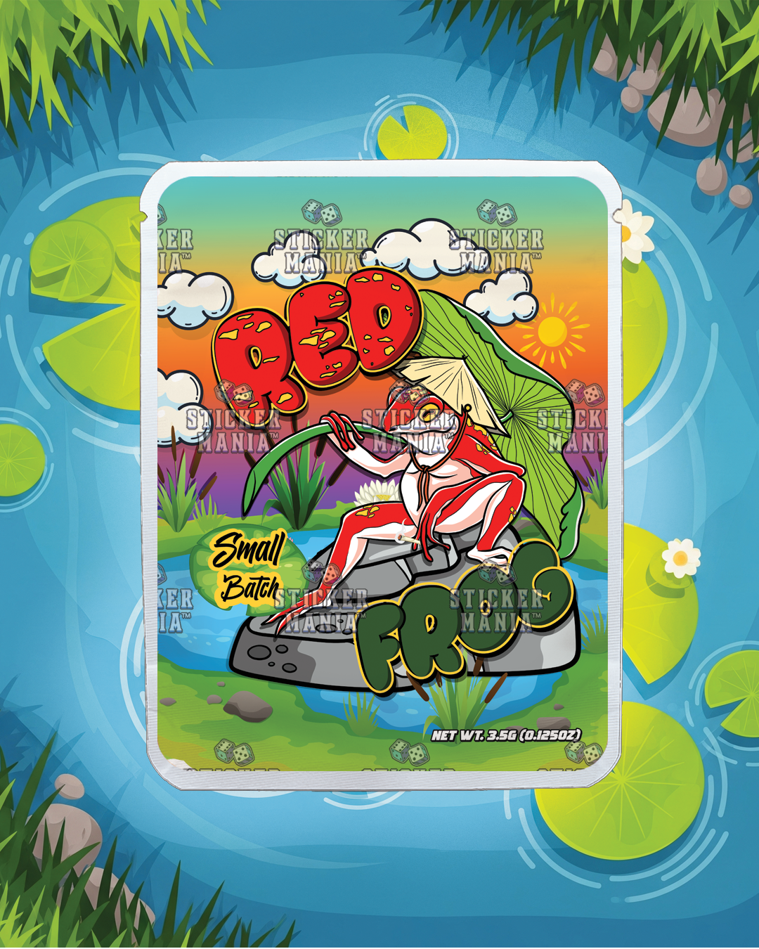 Red Frog | Pre-Made Sticker Bag | 3.5g
