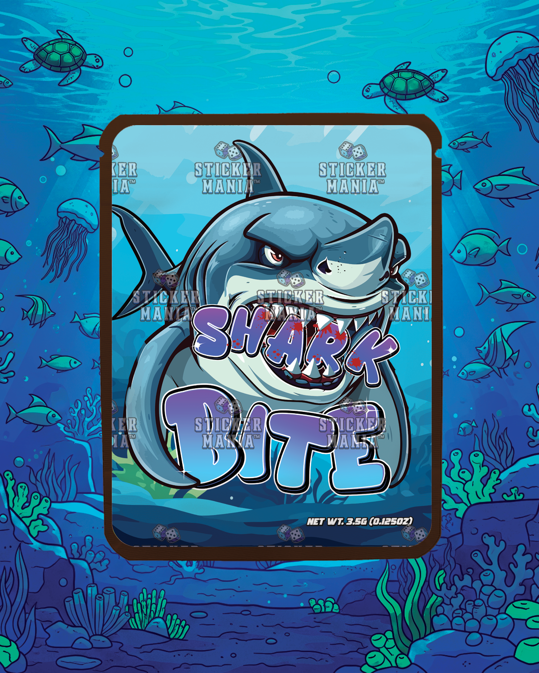 Shark Bite | Pre-Made Sticker Bag | 3.5g