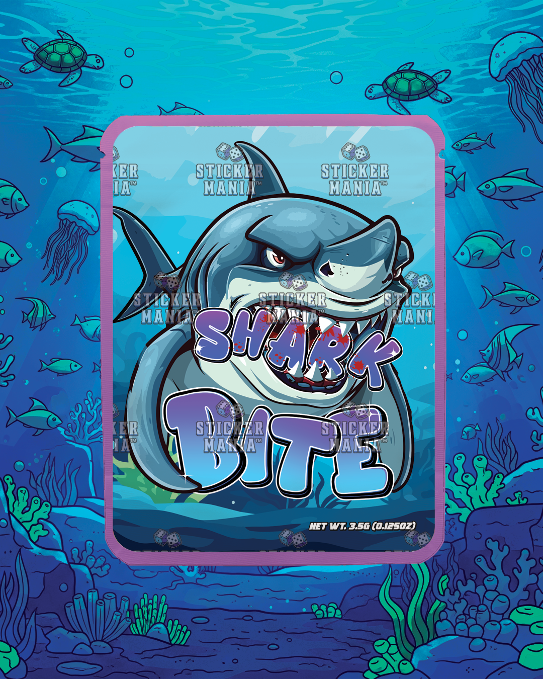 Shark Bite | Pre-Made Sticker Bag | 3.5g
